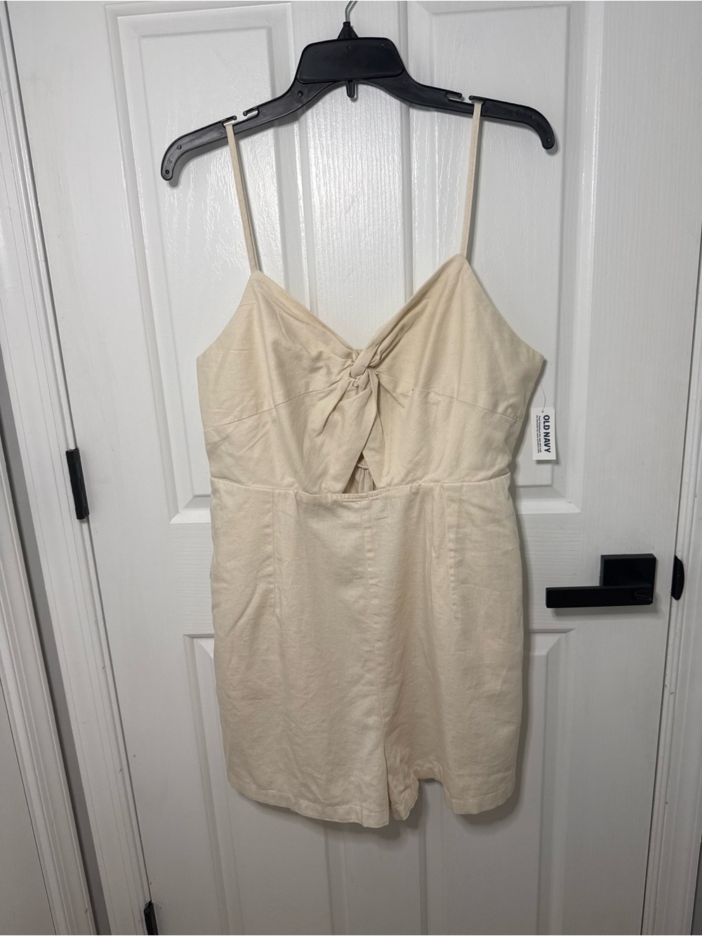 Old Navy Cream Twist-Front Romper
